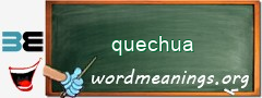 WordMeaning blackboard for quechua